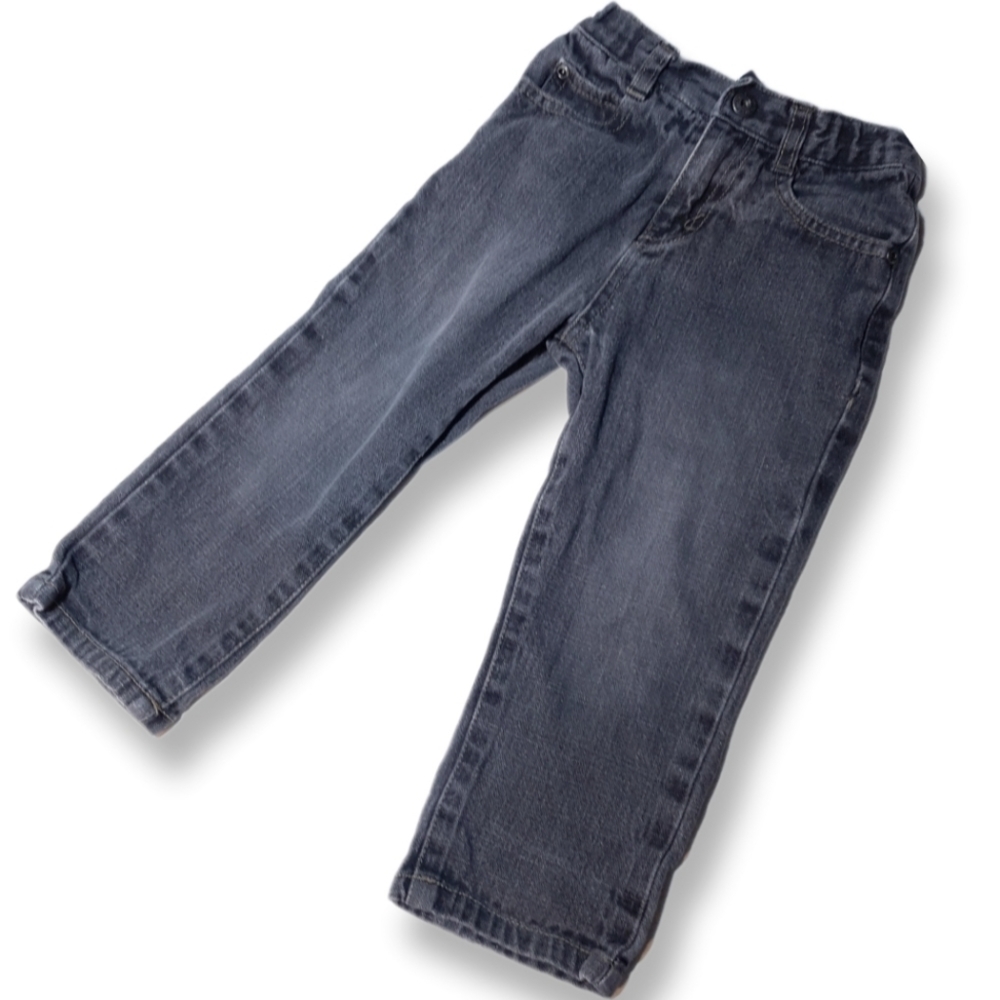 Calvin Klein Jeans Toddler Boy Slim Straight Leg Denim Adjustable Waist Size 2